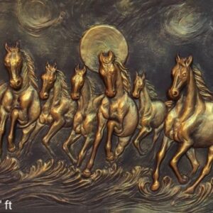 Seven Horse Fibre Wall Mural Size - 2ft x 3ft