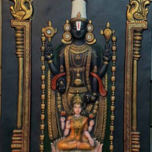 Balaji with Lakshmi devi Fibre Wall Mural 5ft x 3ft