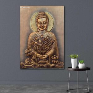 Budha Fibre Wall Mural Size 64" Inch x 46" Inches.