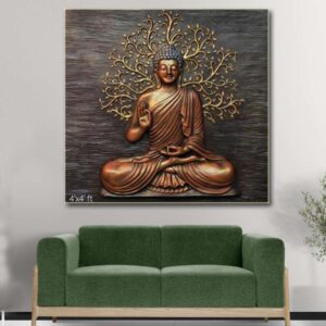 Budha Fibre wall Mural size 4ft x 4ft design