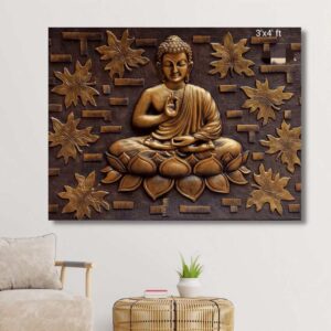 Budha wall Mural ( Size : 3ft x 4ft )