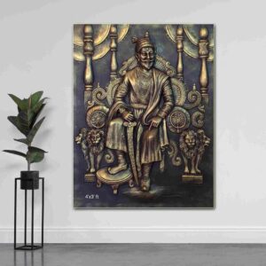 Shivaji Maharaja FIbre Wall Mural Size-4ft x 3ft