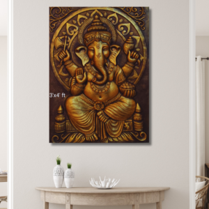 Ganesh Wall Mural | Size - 5x4ft | 4x3ft | 3x2ft