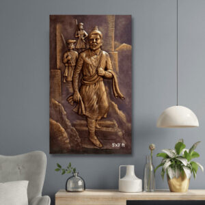 Shivaji Maharaja Fibre Wall Mural Size - 5ft x 3ft