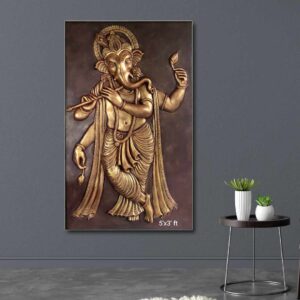 Standing Ganesh Fibre wall mural 5ft x 3ft Size