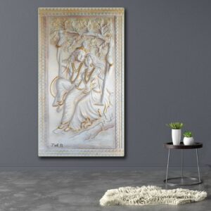 Krishna Fibre wall mural design Size - 7ft x 4ft